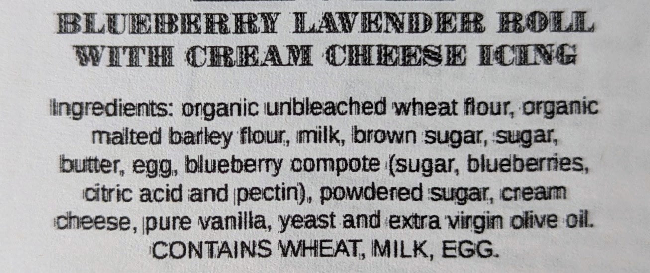 Blueberry Lavender Roll