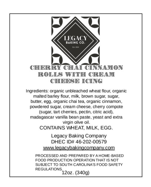 Cherry Chai Cinnamon Rolls - 2 count