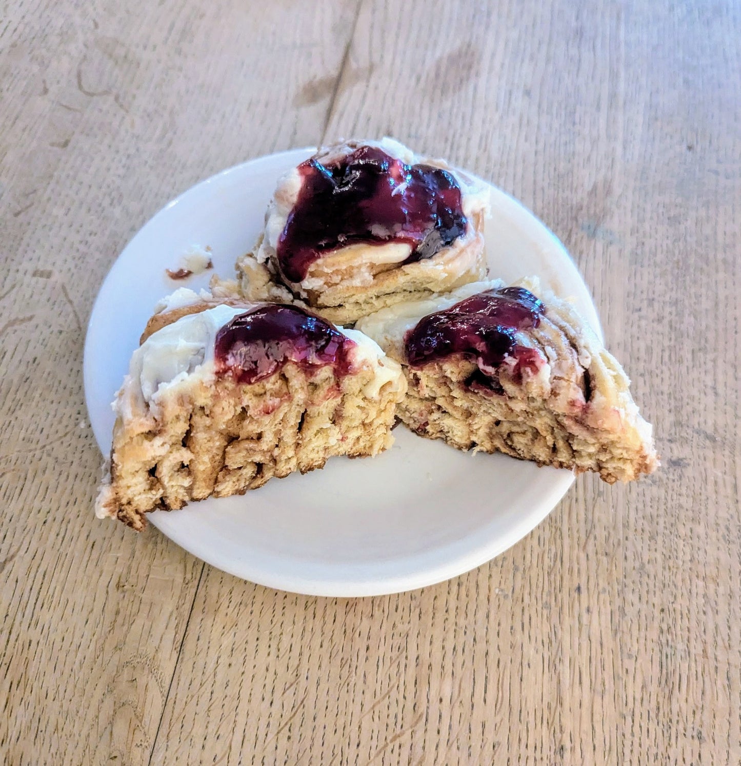 Cherry Chai Cinnamon Rolls