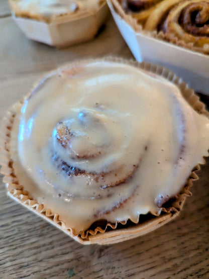 Pumpkin Cinnamon Rolls with Maple Cream Cheese Icing