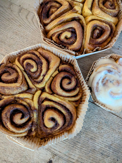 Pumpkin Cinnamon Rolls with Maple Cream Cheese Icing