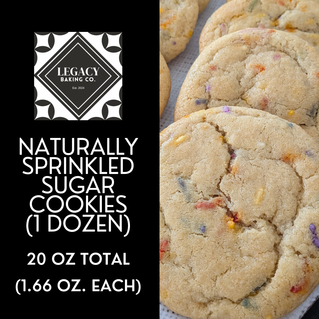 Naturally Sprinkled Sugar Cookies - 1 dozen