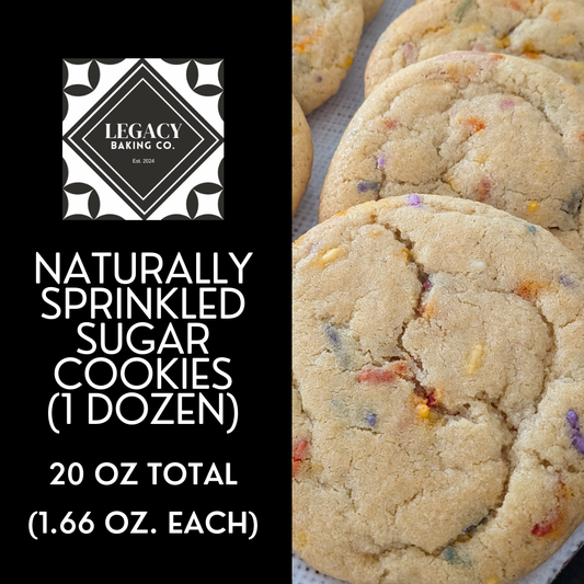 Naturally Sprinkled Sugar Cookies - 1 dozen