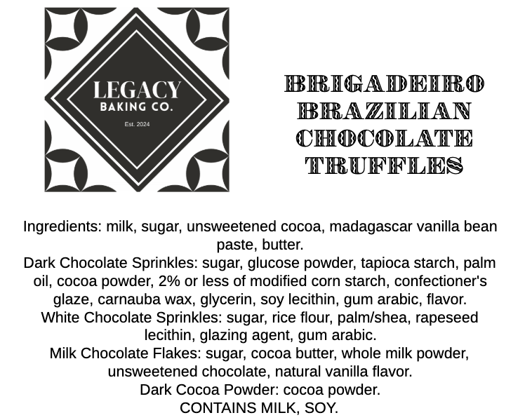 Brigadeiro - Brazilian Chocolate Truffles - 1 dozen