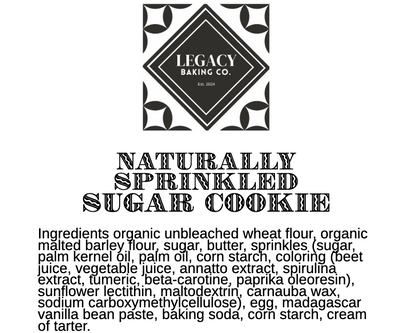 Naturally Sprinkled Sugar Cookies - 1 dozen