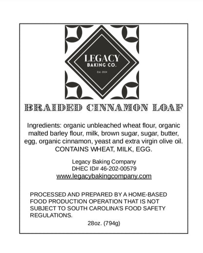 Braided Cinnamon Loaf with Cream Cheese Icing