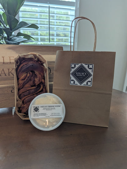 Braided Cinnamon Loaf with Cream Cheese Icing