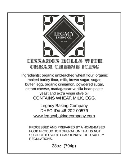 Cinnamon Rolls with Cream Cheese Icing - 5 singles served in our classic wooden tray